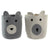 Dekorativer Korb DKD Home Decor Weiß Grau Für Kinder Bär 25 x 25 x 37 cm (2 Stück)