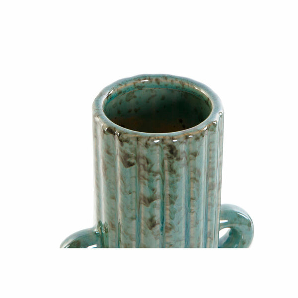 Vase DKD Home Decor aus Keramik grün (13 x 13 x 21 cm)