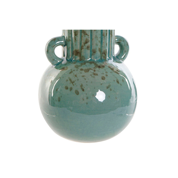 Vase DKD Home Decor aus Keramik grün (13 x 13 x 21 cm)