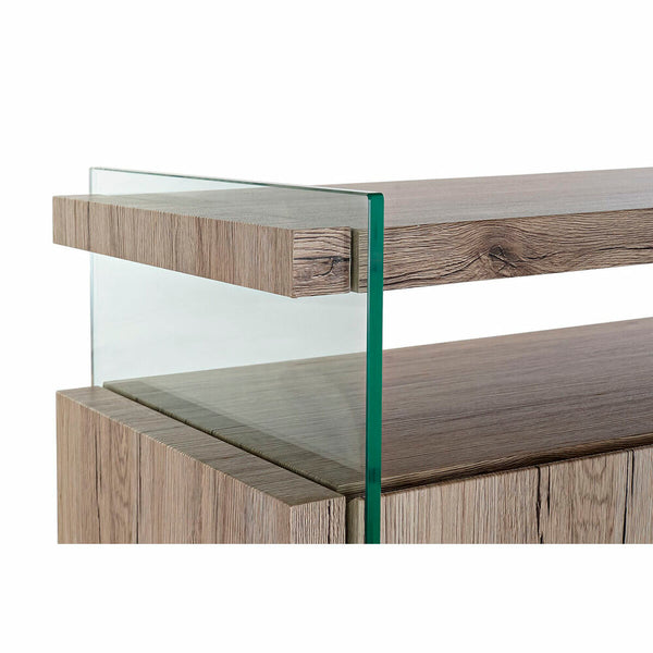 Anrichte DKD Home Decor   natürlich Verre trempé Holz MDF 120 x 44 x 120 cm
