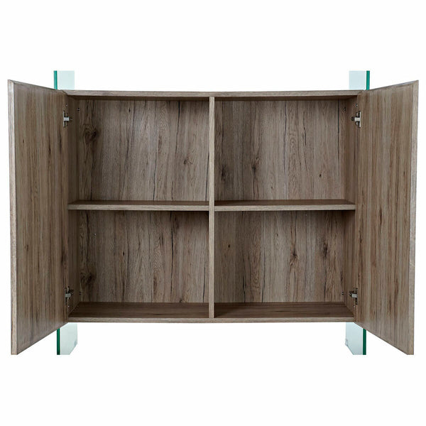 Anrichte DKD Home Decor   natürlich Verre trempé Holz MDF 120 x 44 x 120 cm