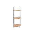 Badezimmerregal DKD Home Decor Bambus Aluminium Rostfreies Chrom-Metall natürlich 19,5 x 19,5 x 47 cm