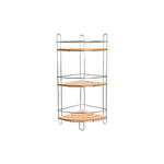 Badezimmerregal DKD Home Decor Bambus Aluminium Rostfreies Chrom-Metall natürlich 19,5 x 19,5 x 47 cm