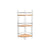 Badezimmerregal DKD Home Decor Bambus Aluminium Rostfreies Chrom-Metall natürlich 19,5 x 19,5 x 47 cm