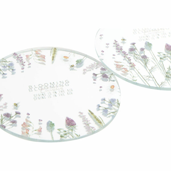 Laterne DKD Home Decor Kristall Bunt Schmetterling (10 x 10 x 1 cm) (2 Stück) (2 unidades)