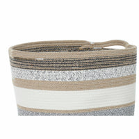 Korb-Set DKD Home Decor Weiß Grau natürlich Jute (2 Stücke)