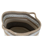 Korb-Set DKD Home Decor Weiß Grau natürlich Jute (2 Stücke)