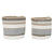 Korb-Set DKD Home Decor Weiß Grau natürlich Jute (2 Stücke)