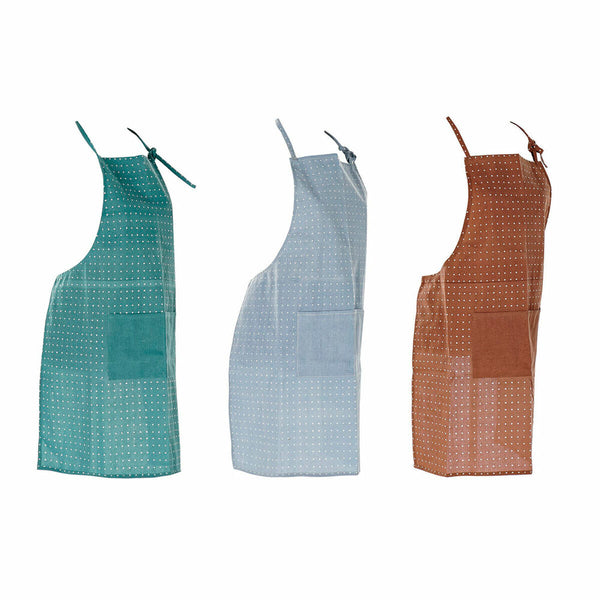 Taschenschürze DKD Home Decor Braun türkis Polyester Baumwolle grün Himmelsblau (70 x 0.5 x 80 cm) (3 pcs)