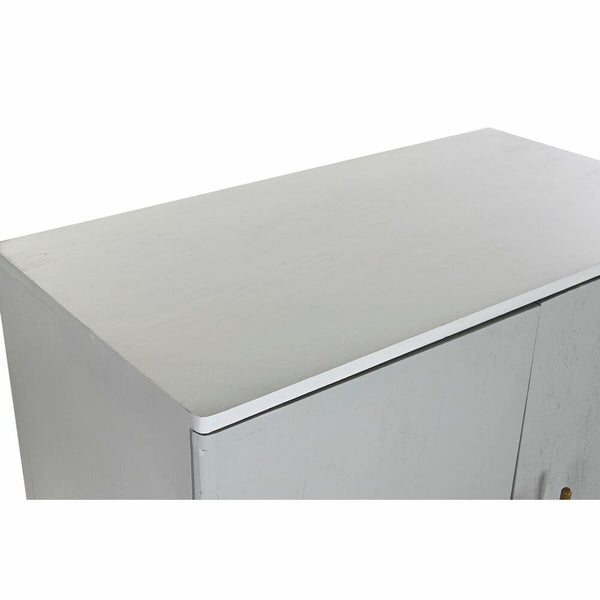 Schrank DKD Home Decor Weiß Gold Eisen Mango-Holz 85 x 45 x 110 cm BAR