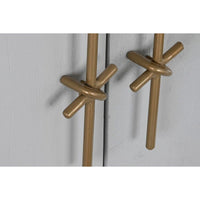 Schrank DKD Home Decor Weiß Gold Eisen Mango-Holz 85 x 45 x 110 cm BAR