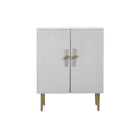 Schrank DKD Home Decor Weiß Gold Eisen Mango-Holz 85 x 45 x 110 cm BAR
