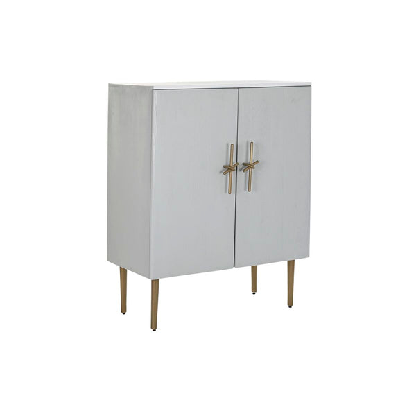 Schrank DKD Home Decor Weiß Gold Eisen Mango-Holz 85 x 45 x 110 cm BAR