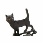 Dekorative Glocke DKD Home Decor Braun Dunkelbraun Schnur Eisen Katze Hund 14 x 15 x 24 cm (2 Stück)