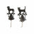 Dekorative Glocke DKD Home Decor Braun Dunkelbraun Schnur Eisen Katze Hund 14 x 15 x 24 cm (2 Stück)