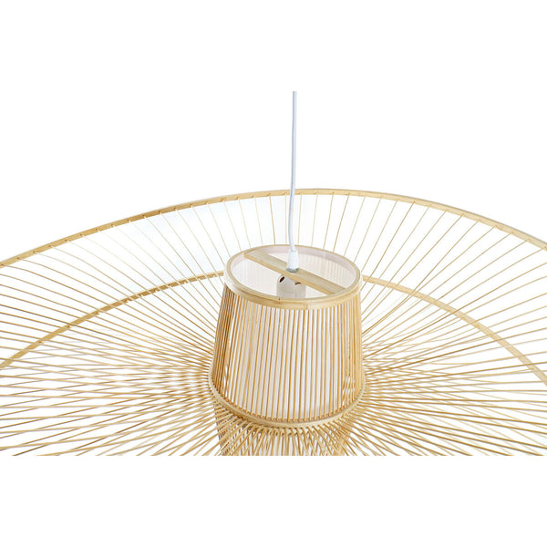Deckenlampe DKD Home Decor Weiß natürlich Bambus 50 W 100 x 100 x 32 cm