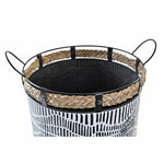 Korb-Set DKD Home Decor Weiß Braun Schwarz Schnur Eisen 4 Kg (2 Stücke)
