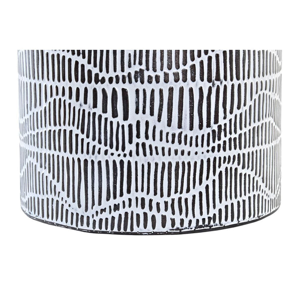 Korb-Set DKD Home Decor Weiß Braun Schwarz Schnur Eisen 4 Kg (2 Stücke)