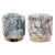 Fußstütze DKD Home Decor Bunt Holz Metall Tropical 35 x 35 x 35 cm (2 Stück)