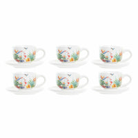 Satz von Kaffeetassen DKD Home Decor Bunt Dolomite 180 ml