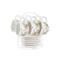 Satz von Kaffeetassen DKD Home Decor Bunt Dolomite 180 ml