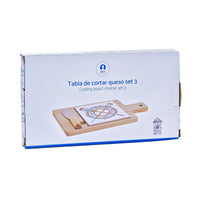 Käsebrett DKD Home Decor Bambus Aluminium Steingut 21,5 x 11,8 x 1,5 cm (3 Stücke)