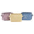 Korb DKD Home Decor Gelb Blau Granatrot Leinwand Moderne 20 x 16 x 15 cm (3 Stück)