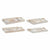 Tablettset DKD Home Decor Weiß Schwarz Gold Holz MDF 40 x 30 x 6 cm (2 Stück)