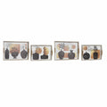 Tablettset DKD Home Decor Weiß Schwarz Gold Holz MDF 40 x 30 x 6 cm (2 Stück)