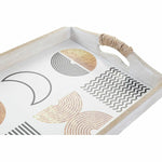 Tablettset DKD Home Decor Weiß Schwarz Gold Holz MDF 40 x 30 x 6 cm (2 Stück)