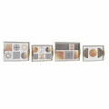 Tablettset DKD Home Decor Weiß Schwarz Gold Holz MDF 40 x 30 x 6 cm (2 Stück)