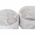 Fußstütze DKD Home Decor Grau PU Kiefer Tropical (30 x 30 x 30 cm) (2 Stück) (30 x 30 x 32 cm)