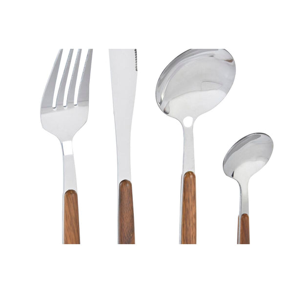 Besteck DKD Home Decor Silberfarben natürlich Edelstahl (3 x 2 x 21 cm)