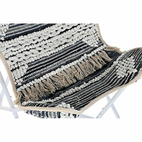 Gartenstuhl DKD Home Decor Weiß Schwarz Eisen 74 x 65 x 90 cm