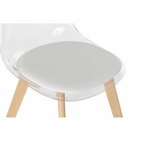 Esszimmerstuhl DKD Home Decor Weiß Holz Polycarbonat (Restauriert A)