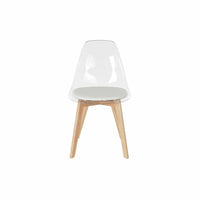 Esszimmerstuhl DKD Home Decor Weiß Holz Polycarbonat (Restauriert A)
