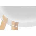 Esszimmerstuhl DKD Home Decor Weiß Holz Polycarbonat (Restauriert A)