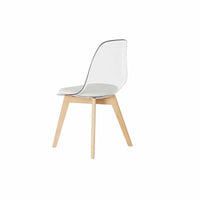 Esszimmerstuhl DKD Home Decor Weiß Holz Polycarbonat (Restauriert A)