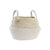 Korb DKD Home Decor Weiß natürlich Naturfaser 37 x 37 x 25 cm
