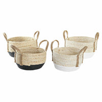 Korb-Set DKD Home Decor 33 x 33 x 20 cm Naturfaser (2 Stück)