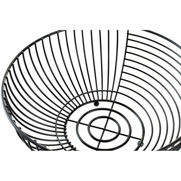 Obstschale DKD Home Decor Schwarz Metall 28 x 28 x 12 cm