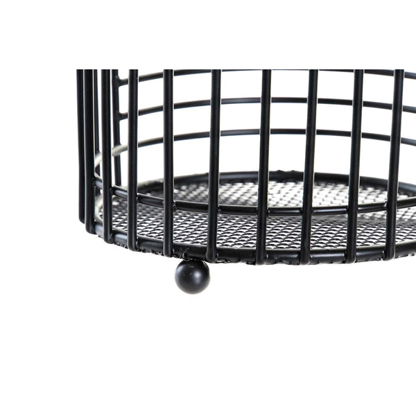 Abtropfbehälter für Besteck DKD Home Decor Raster Schwarz Metall Loft (11,5 x 11,5 x 16 cm)