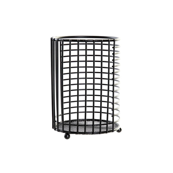 Abtropfbehälter für Besteck DKD Home Decor Raster Schwarz Metall Loft (11,5 x 11,5 x 16 cm)