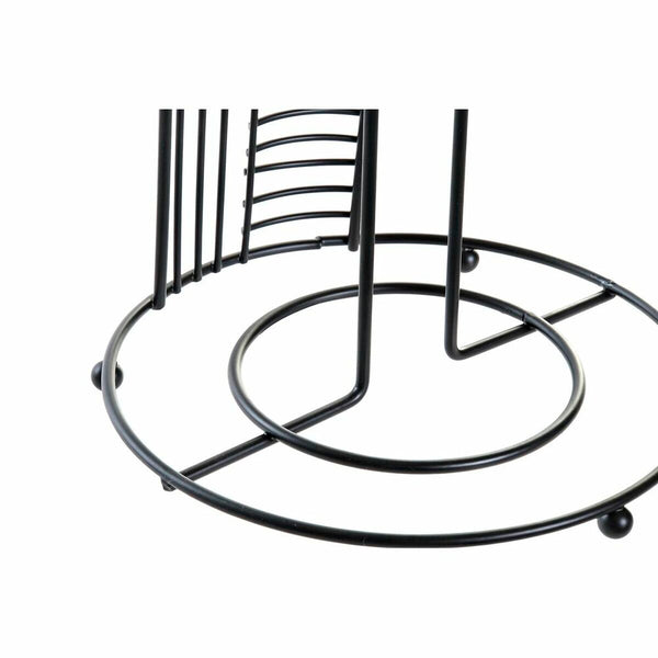 Küchenpapierrollenhalterung DKD Home Decor Schwarz Metall (18,5 x 18,5 x 31,5 cm)