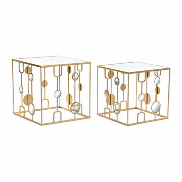 2nd-Set Tischchen DKD Home Decor Gold 50 x 50 x 50 cm