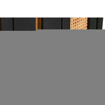 Anrichte DKD Home Decor Schwarz Rattan Mango-Holz 160 x 40 x 90 cm