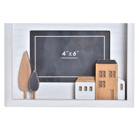 Fotorahmen DKD Home Decor Urban Kristall Holz Braun Weiß Häuser (22 x 3,5 x 17 cm)