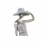 Deko-Figur DKD Home Decor Damen Silberfarben Fahrrad Metall Harz (27,5 x 9,5 x 34,5 cm)