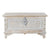 Truhe DKD Home Decor 88 x 40 x 45 cm Weiß Messing Mango-Holz