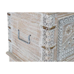 Truhe DKD Home Decor 88 x 40 x 45 cm Weiß Messing Mango-Holz